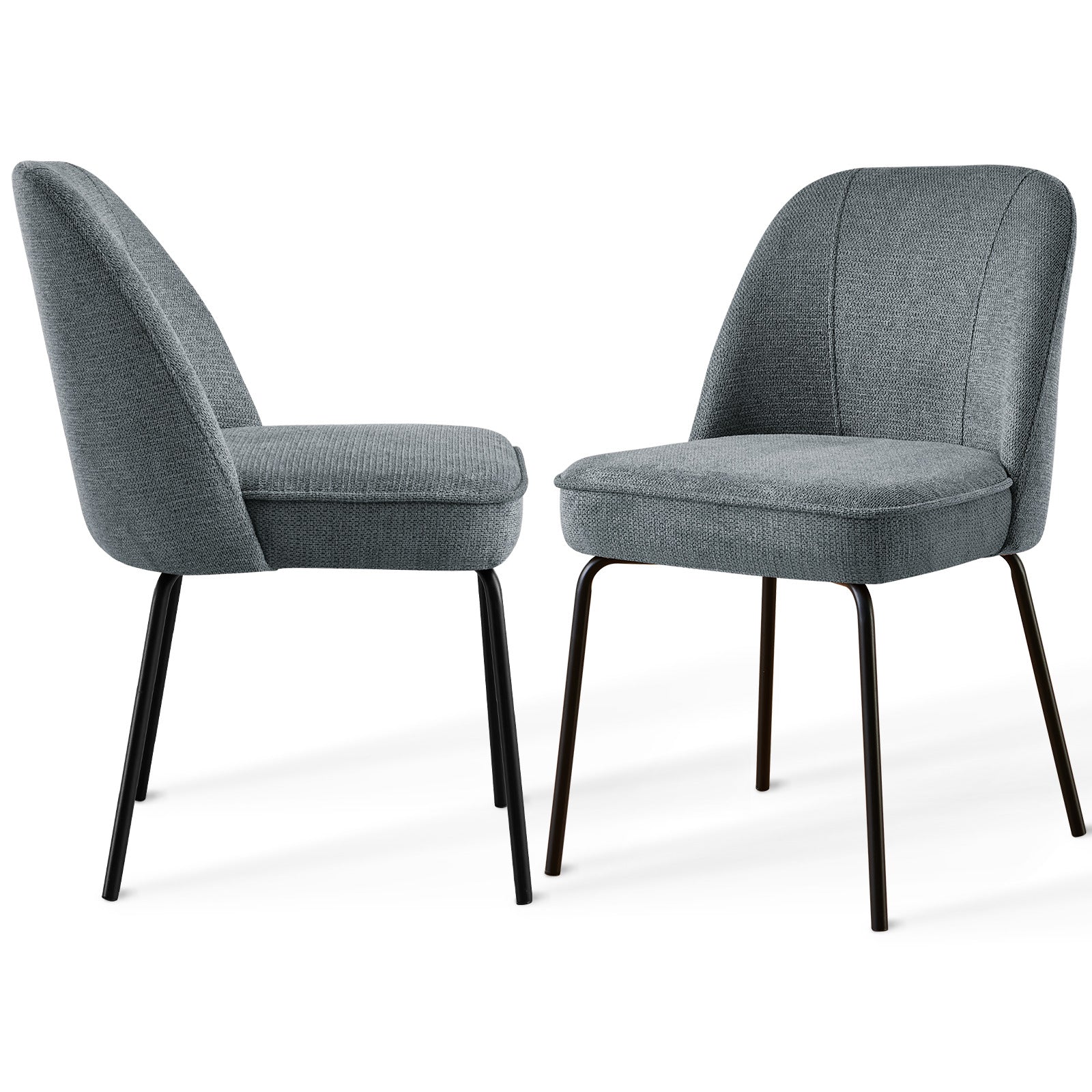 Churn Dining Chairs Velvet Cushioned - Set of Two