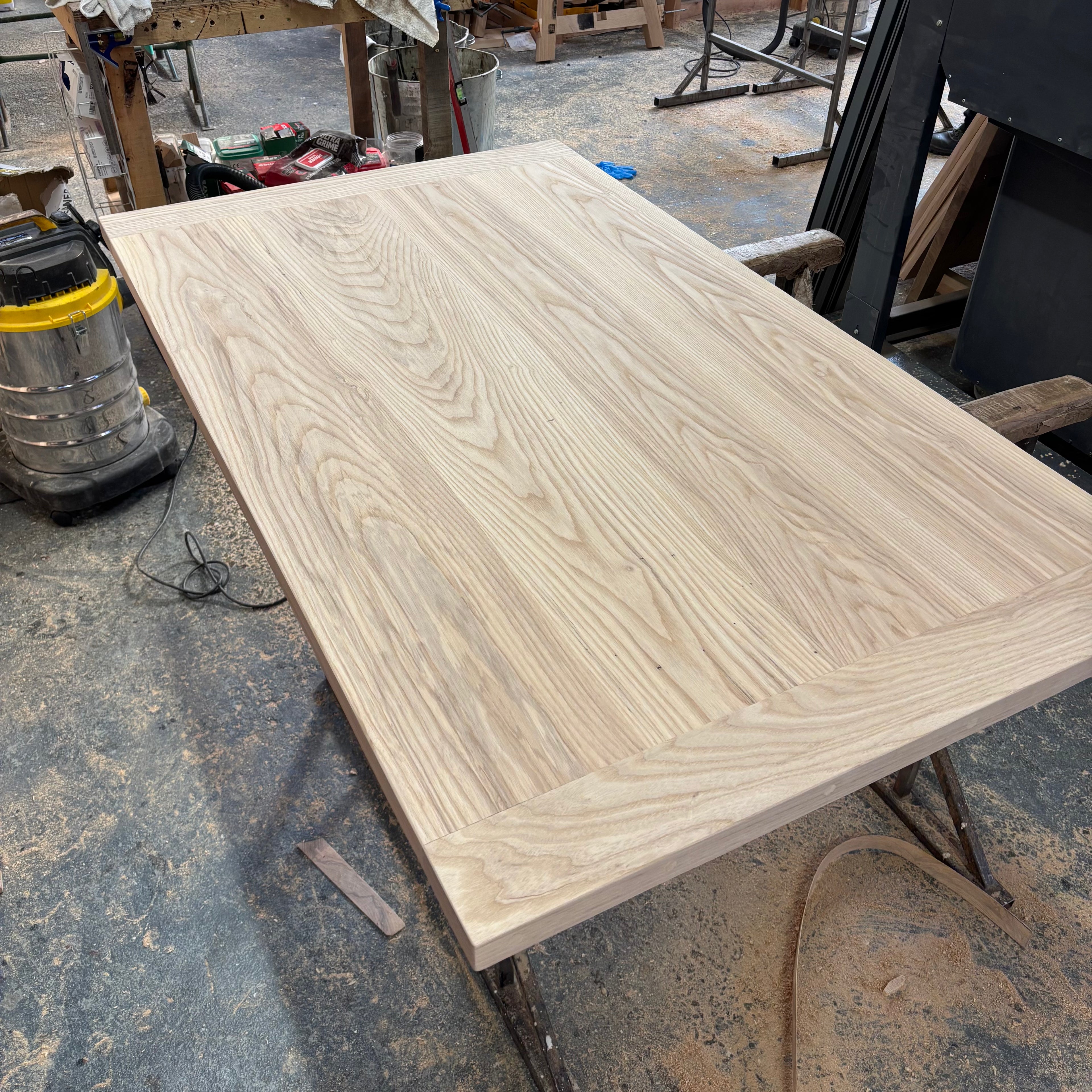 Ex Demo - 150cm x 87cm Solid Ash Dining Table with Breadboard ends - Choose your legs