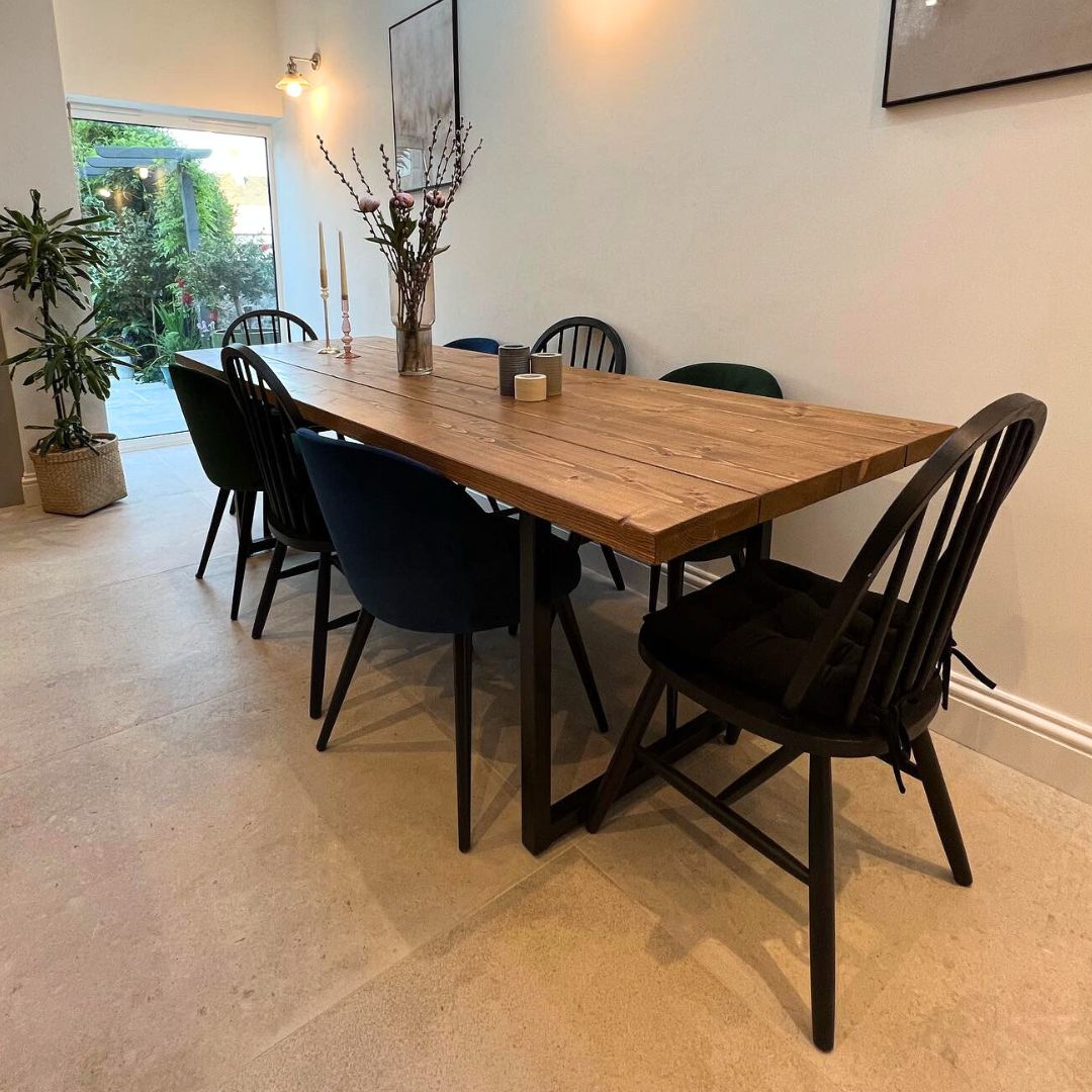 Rustic Dining Table Set - Box Frame Tables masterplank-shop