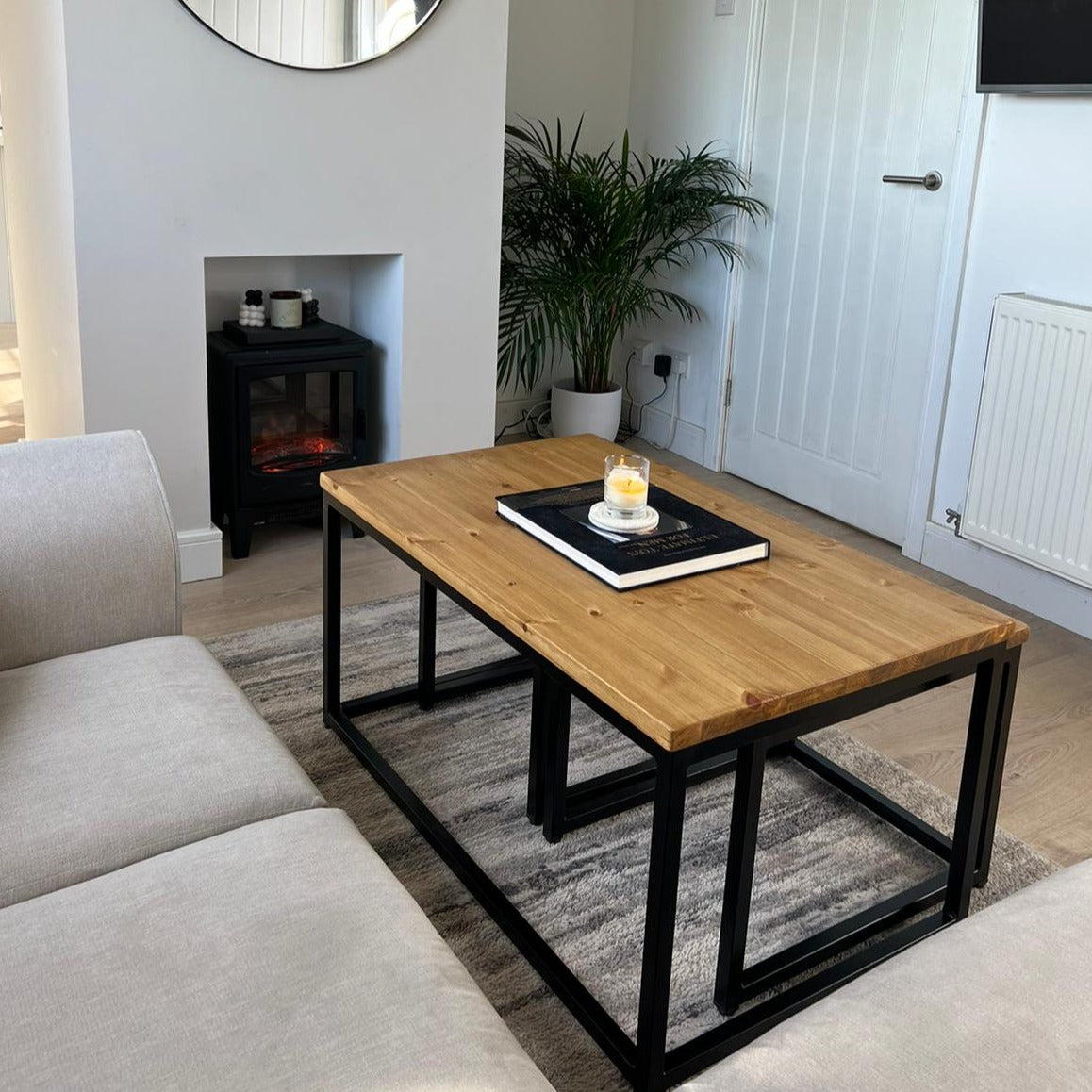 Rustic nest of Coffee tables Masterplank UK
