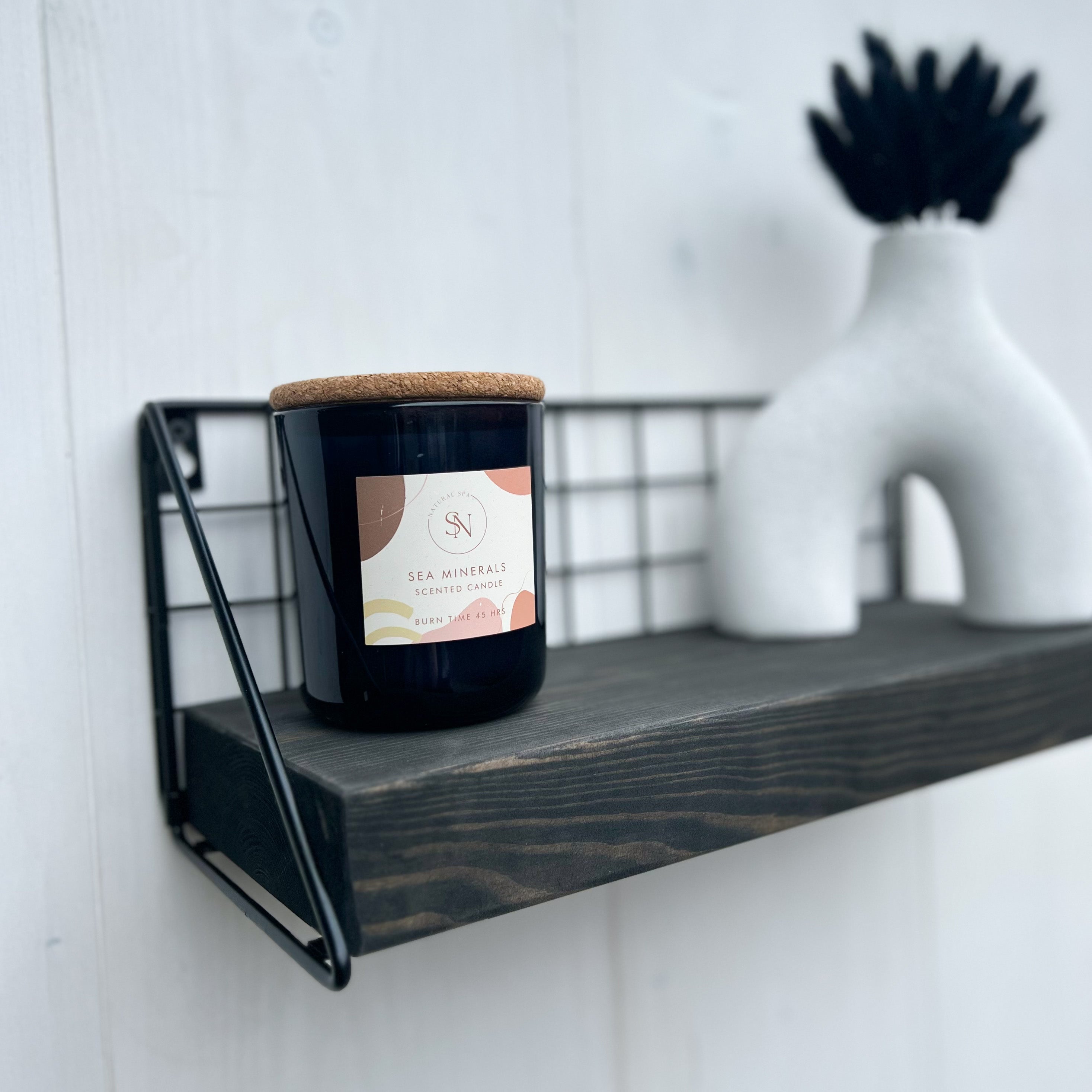 Rustic Wooden Mesh Wall Decor Shelf handcrafted in the UK Masterplank UK