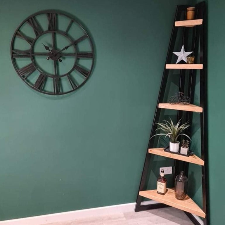 Rustic Wooden Corner Unit/Shelving handcrafted in the UK Shelving Masterplank UK