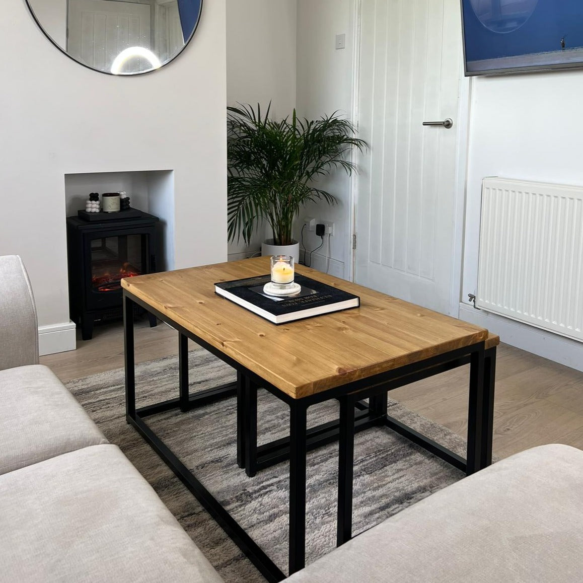 Rustic nest of Coffee tables Masterplank UK
