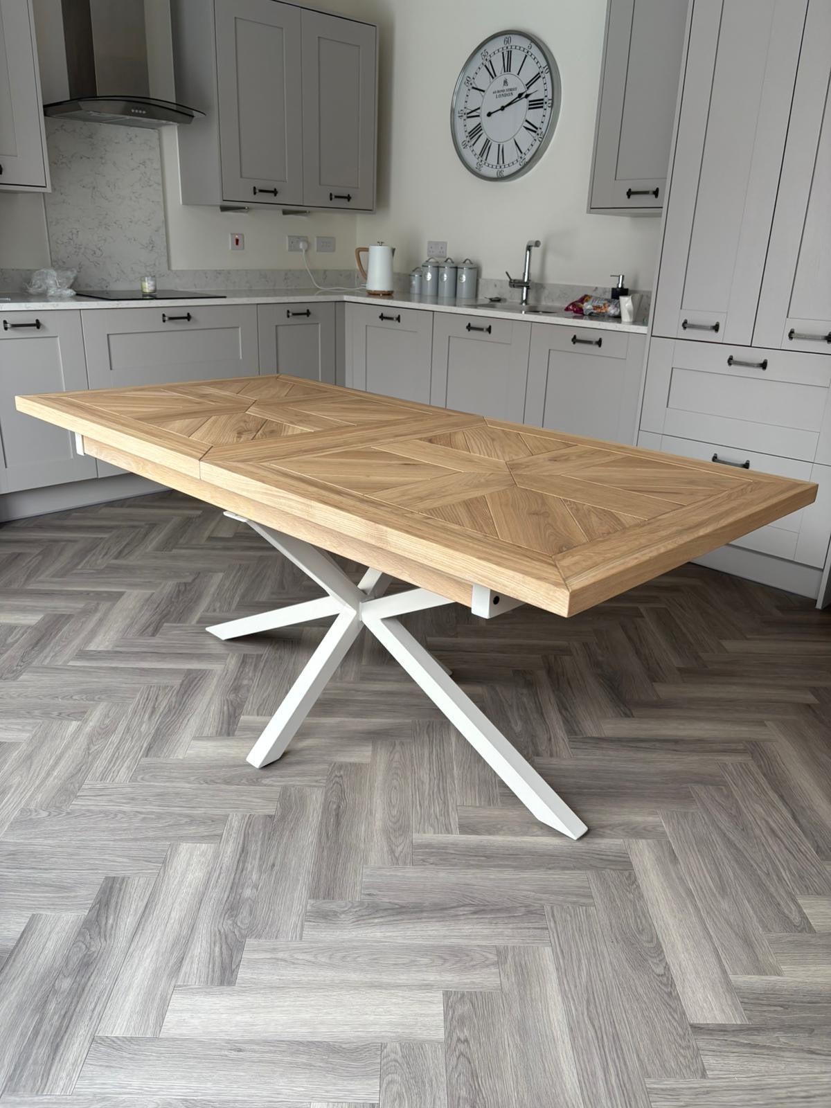 Rustic Dining Table Grey - Masterplank UK Shop 