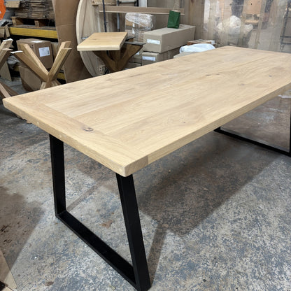 Outlet - Solid Oak Boscobel top 200cm x 90cm  - Choice of legs - Stained in Mist