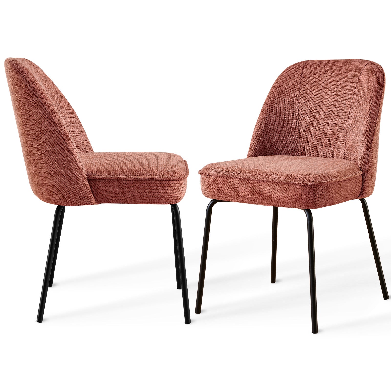 Churn Dining Chairs Velvet Cushioned - Set of Two