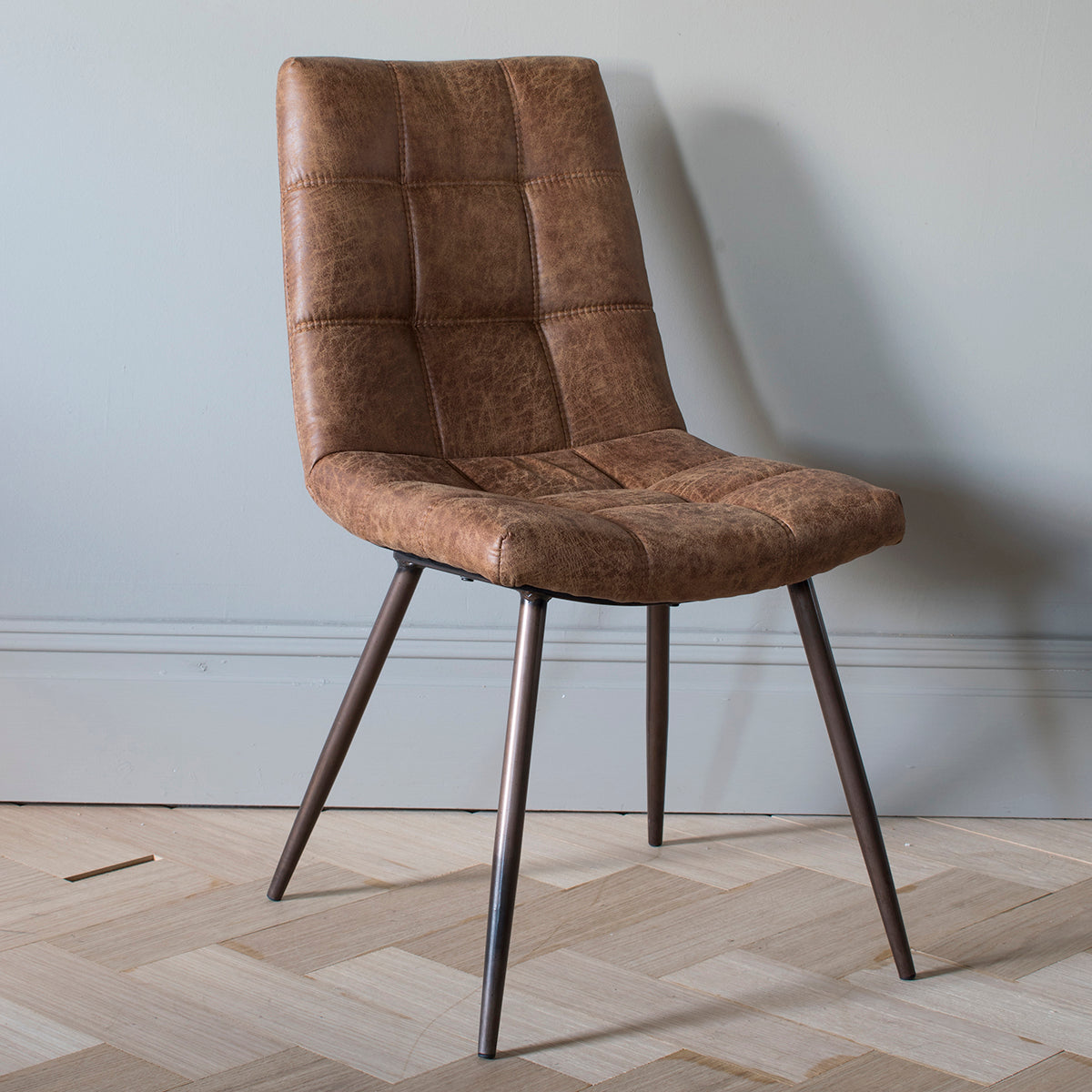 Bradoc Faux Leather Dining Chair Set of Two