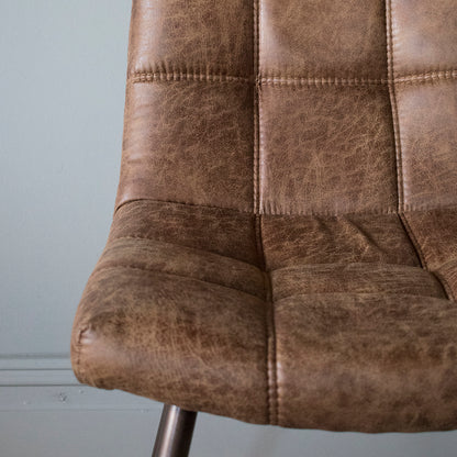 Bradoc Faux Leather Dining Chair Set of Two