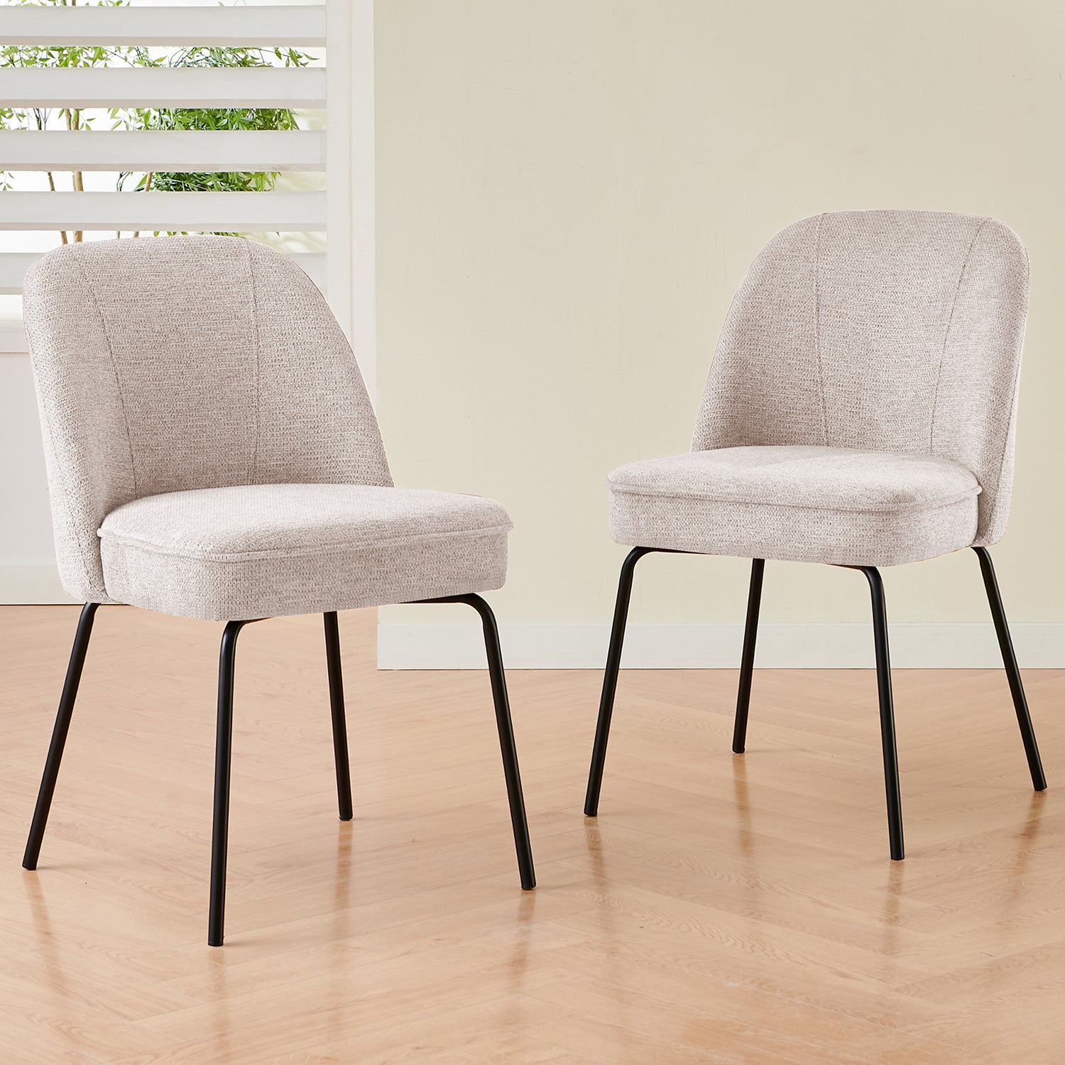 Churn Dining Chairs Velvet Cushioned - Set of Two