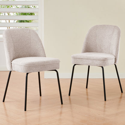 Churn Dining Chairs Velvet Cushioned - Set of Two