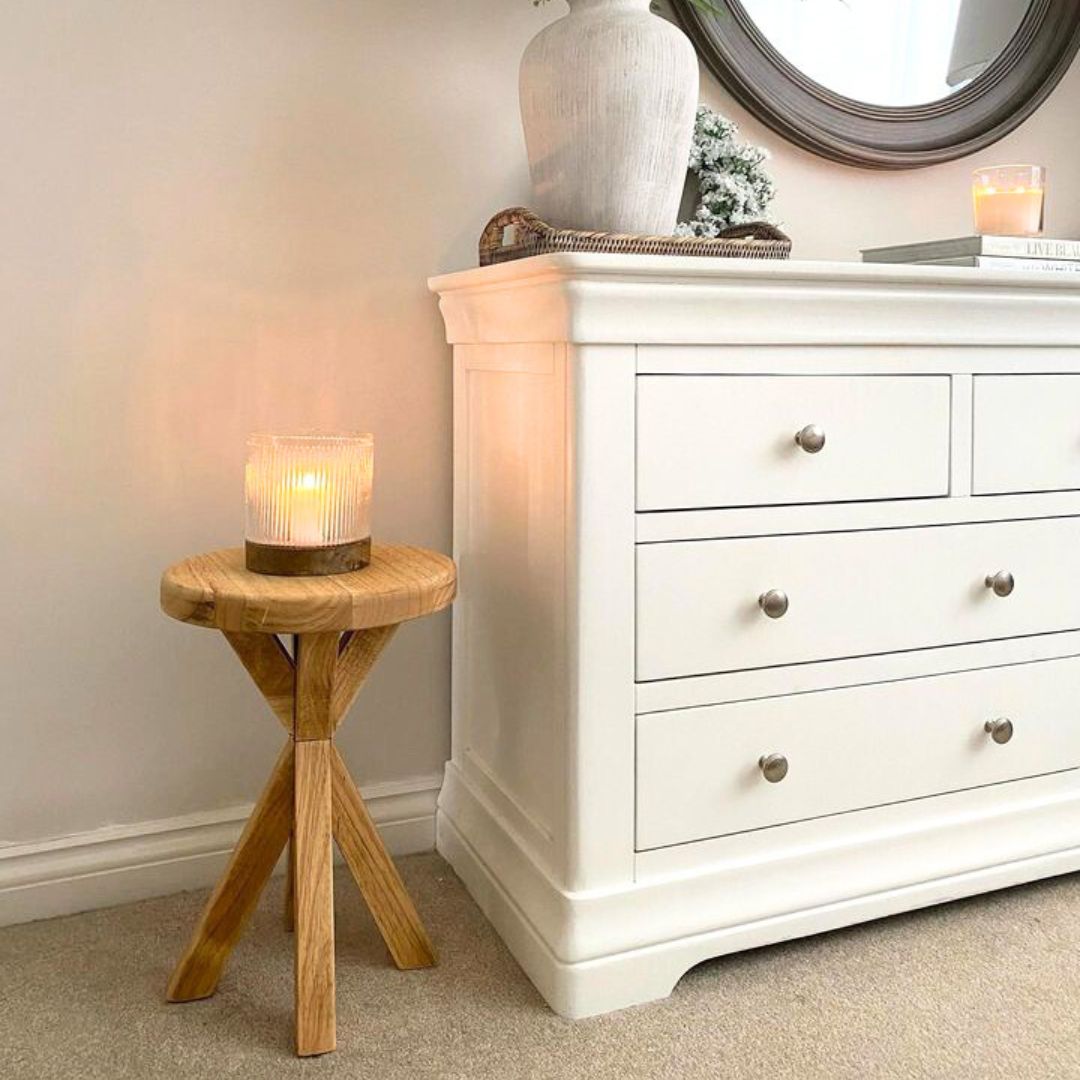 Rustic Wooden side table - Crossed leg table - Boston side table  Masterplank UK   