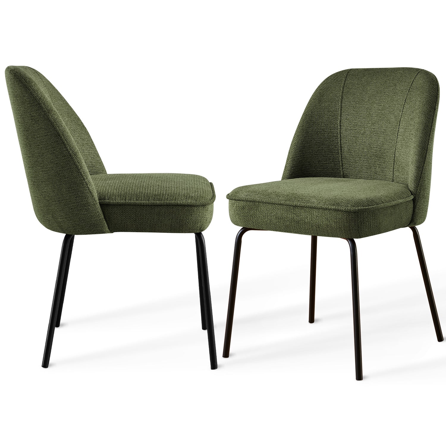 Churn Dining Chairs Velvet Cushioned - Set of Two