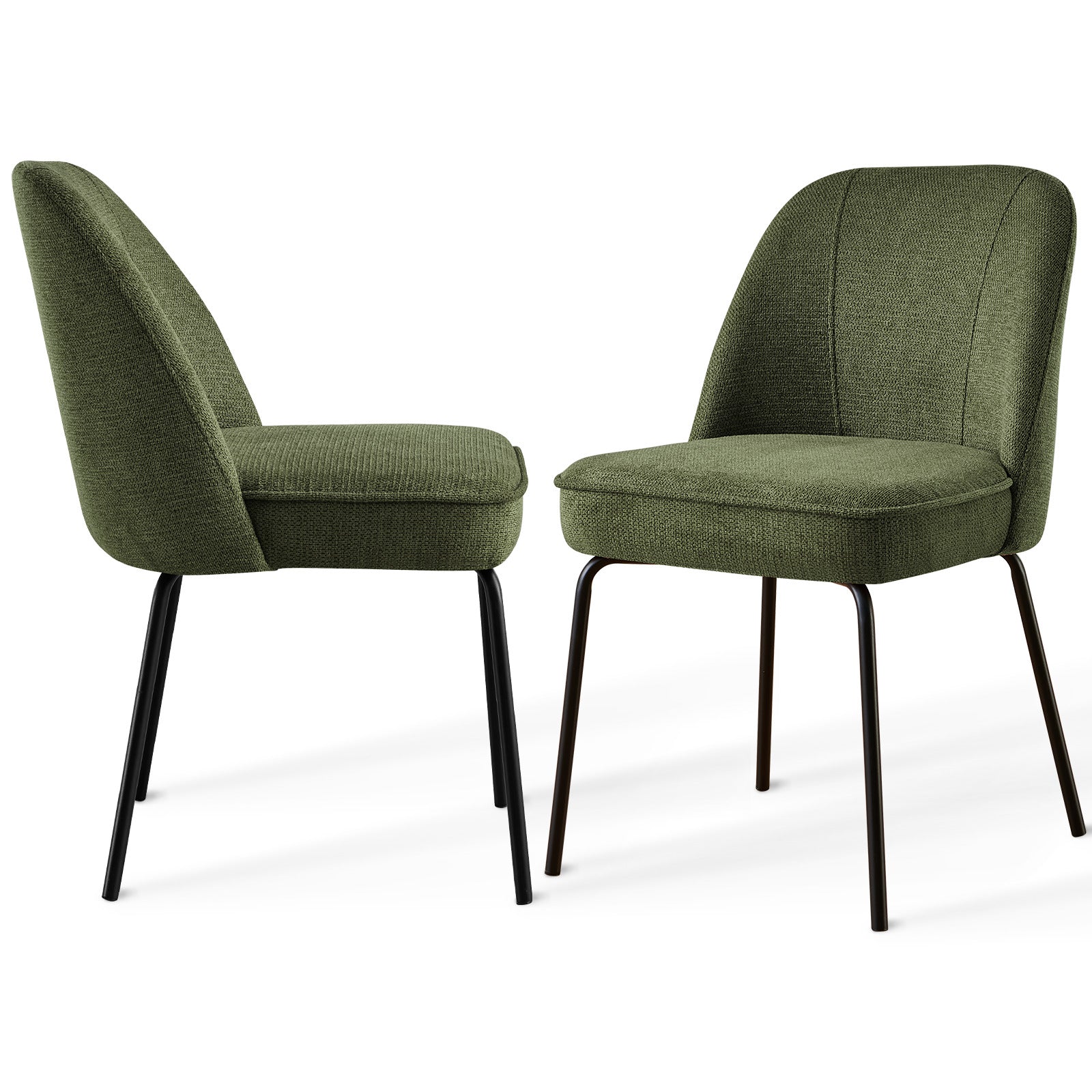 Churn Dining Chairs Velvet Cushioned - Set of Two