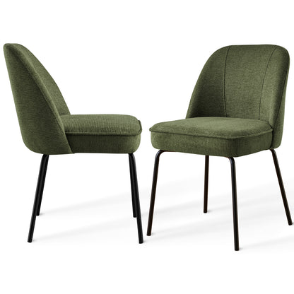 Churn Dining Chairs Velvet Cushioned - Set of Two