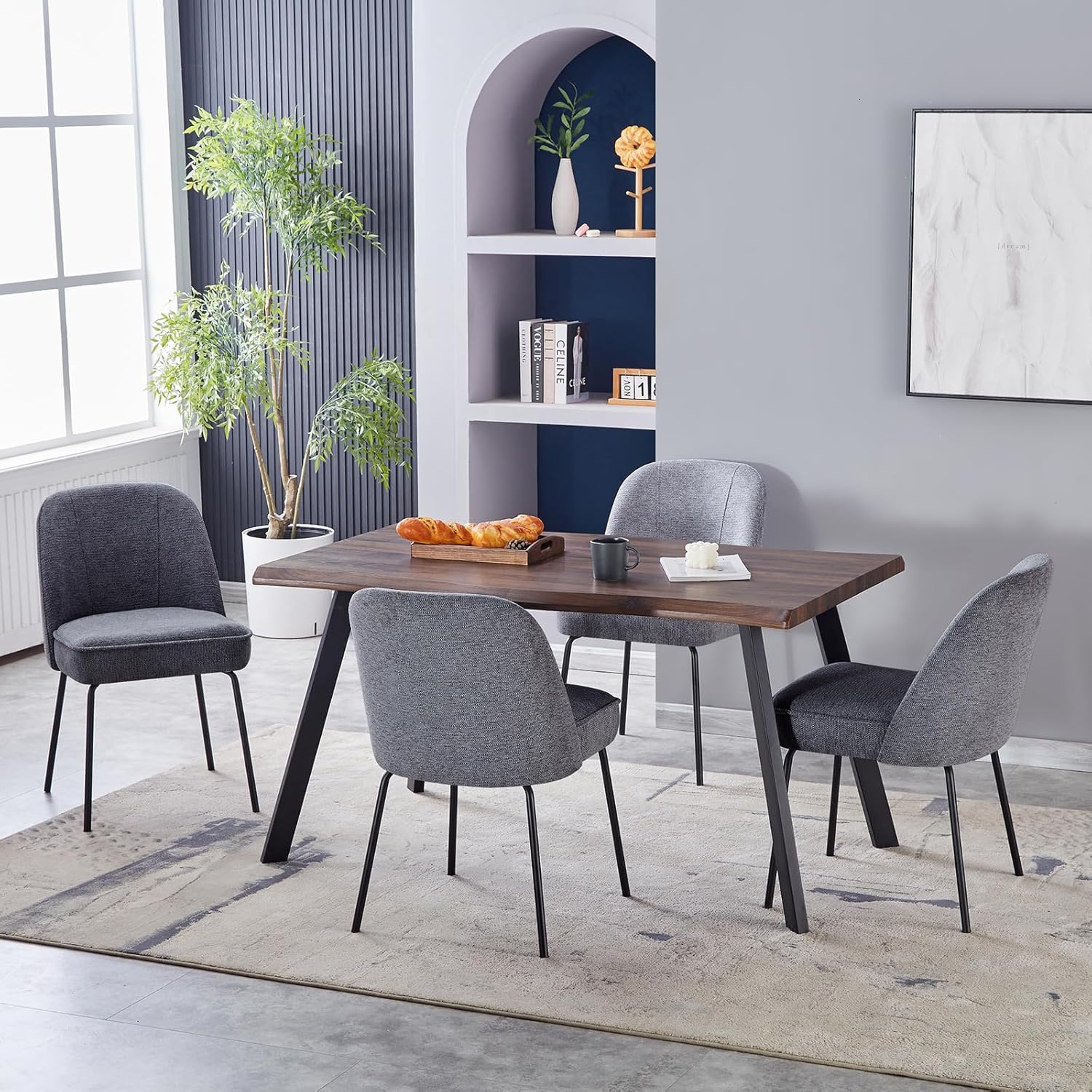 Churn Dining Chairs Velvet Cushioned - Set of Two