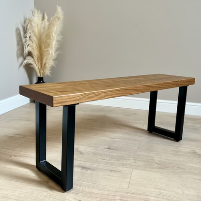 solid oak Dining Bench - Box Frame Bench masterplank-shop   
