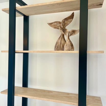 Solid Oak Premium wood - Bookcase storage rack Wall Shelves &amp; Ledges Masterplank UK