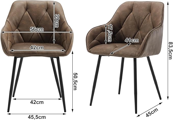 Pantern Faux Leather Dining Chairs - Set of Two