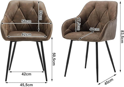 Pantern Faux Leather Dining Chairs - Set of Two