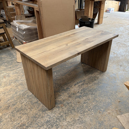 Solid Oak Panelled base Dining Table