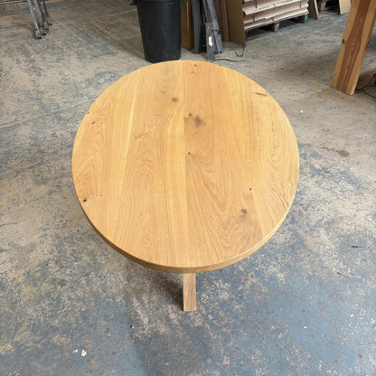 Ex Demo - Solid Oak Oval Table - 140cm x 90cm Stained in Bourbon