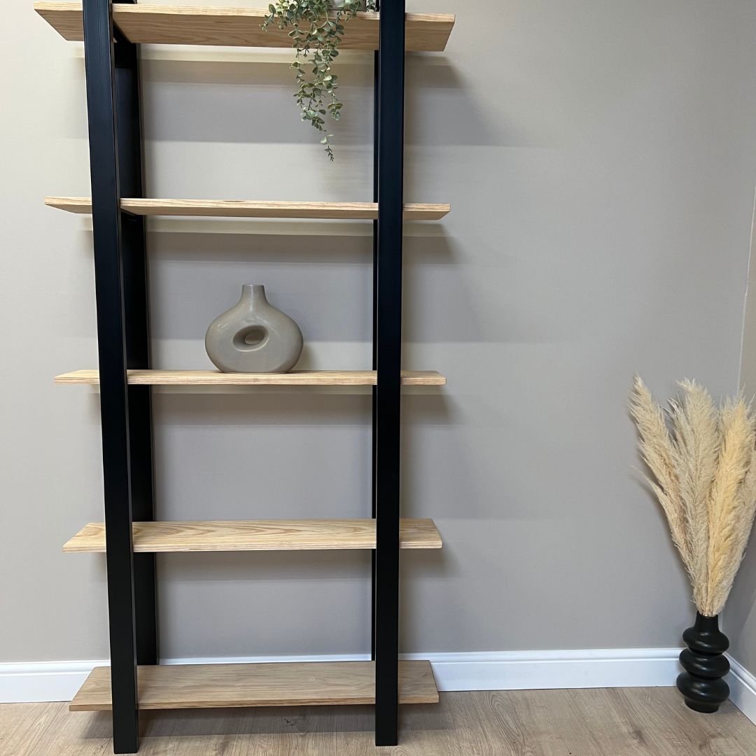 Solid Oak Premium wood - Bookcase storage rack Wall Shelves &amp; Ledges Masterplank UK